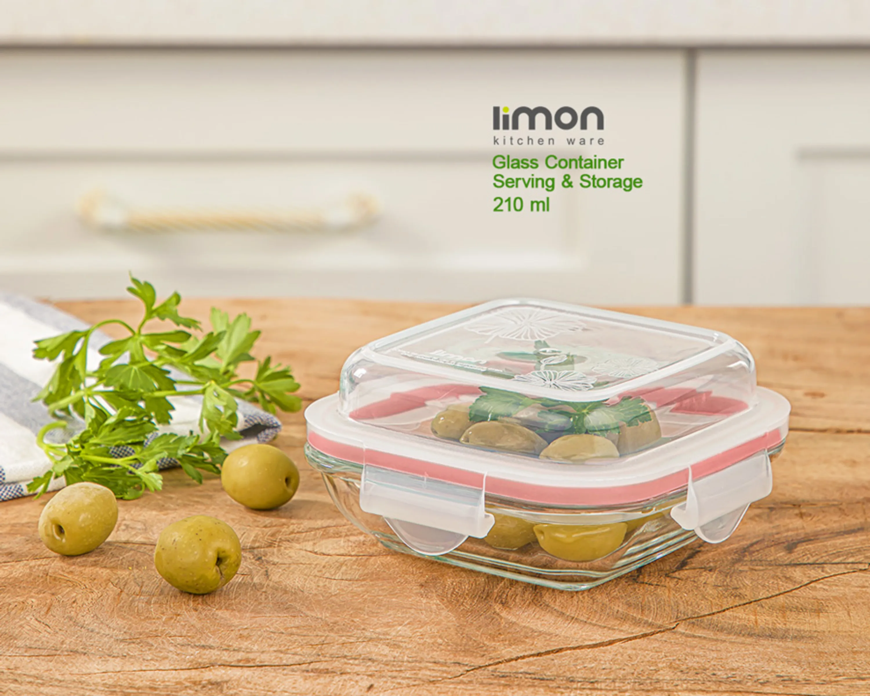 ظرف شیشه ای سرو و نگهداری دربدار 210 میلی لیتر لیمون کد202735 ظرف شیشه ای سرو و نگهداری دربدار 210 میلی لیتر لیمون کد202735